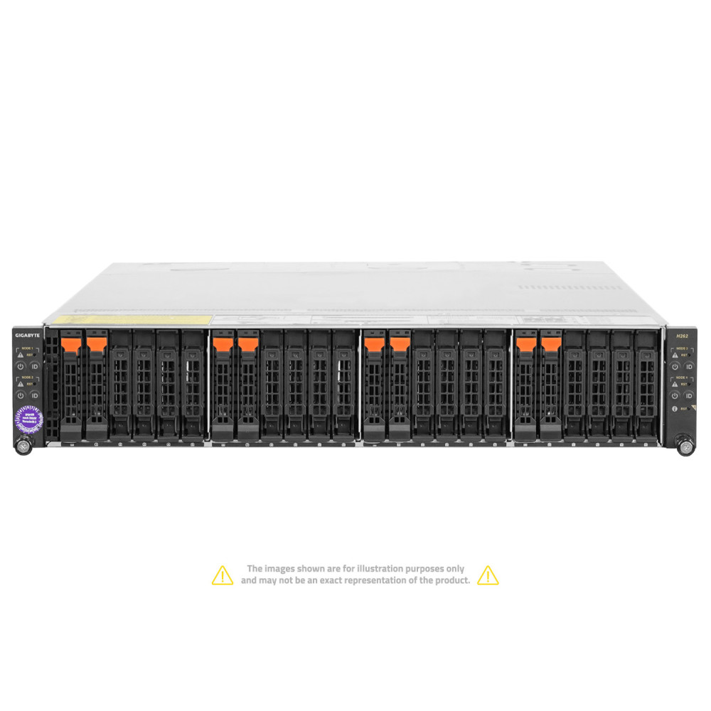 GIGABYTE HDS H262-Z63 8x AMD EPYC 7402 512GB RAM 4 x 1.6TB U.2 NVME RAILS